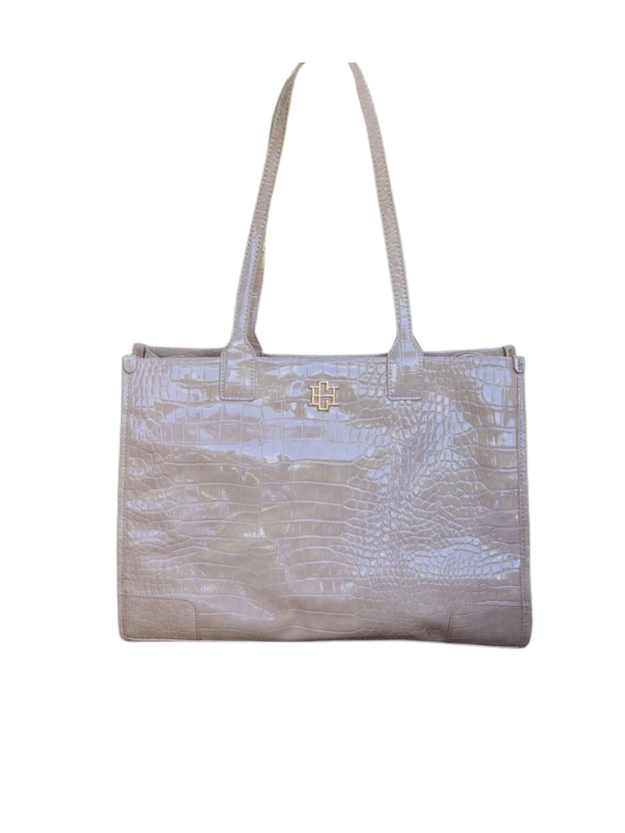 Caroline Hill | Shane Tote - Taupe Patent