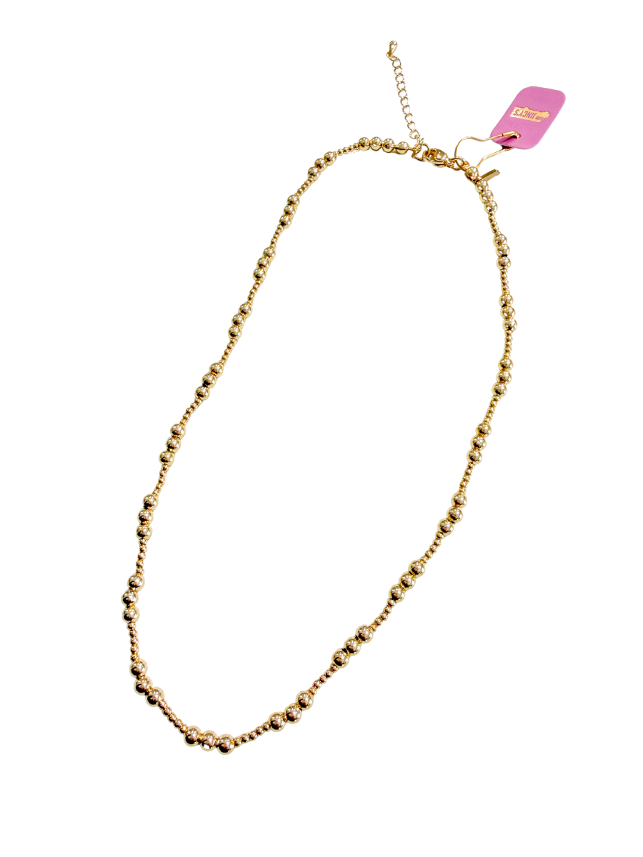 Jincy’s | Callie - 2mm + 4mm - 18K Gold Bead Necklace