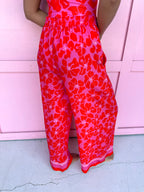 Mary Square | Valerie Pants - Garden Samba Pink