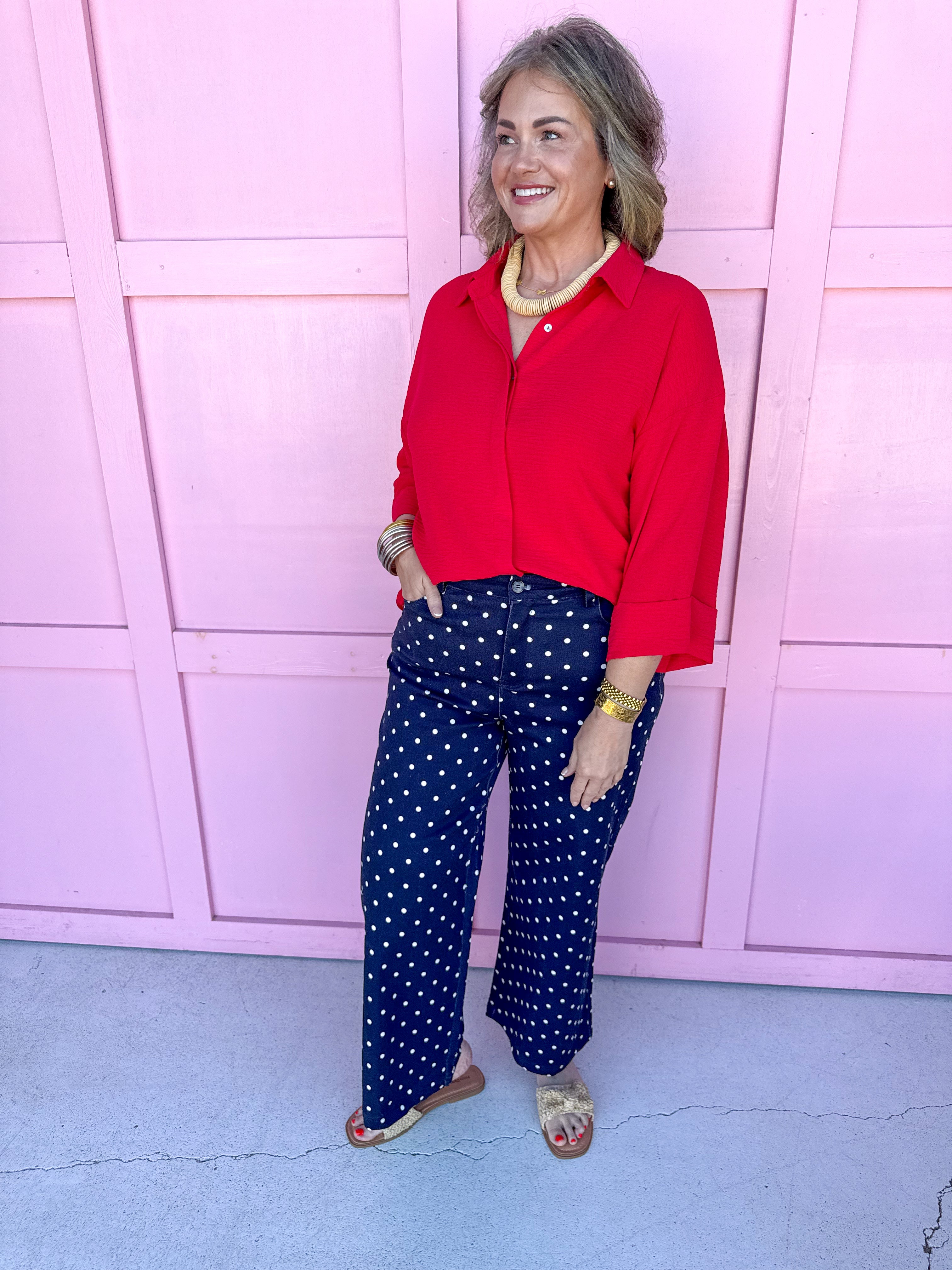 Gracefully Yours Top - Red