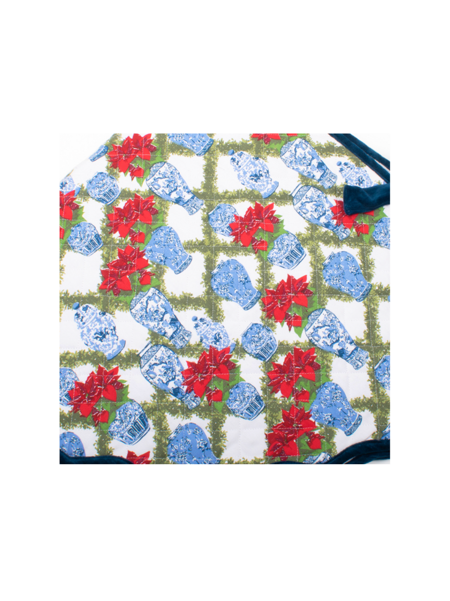 Quilted Tree Skirt - Poinsettias