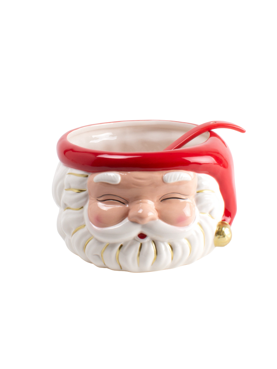Punch Bowl & Ladle - Red Santa
