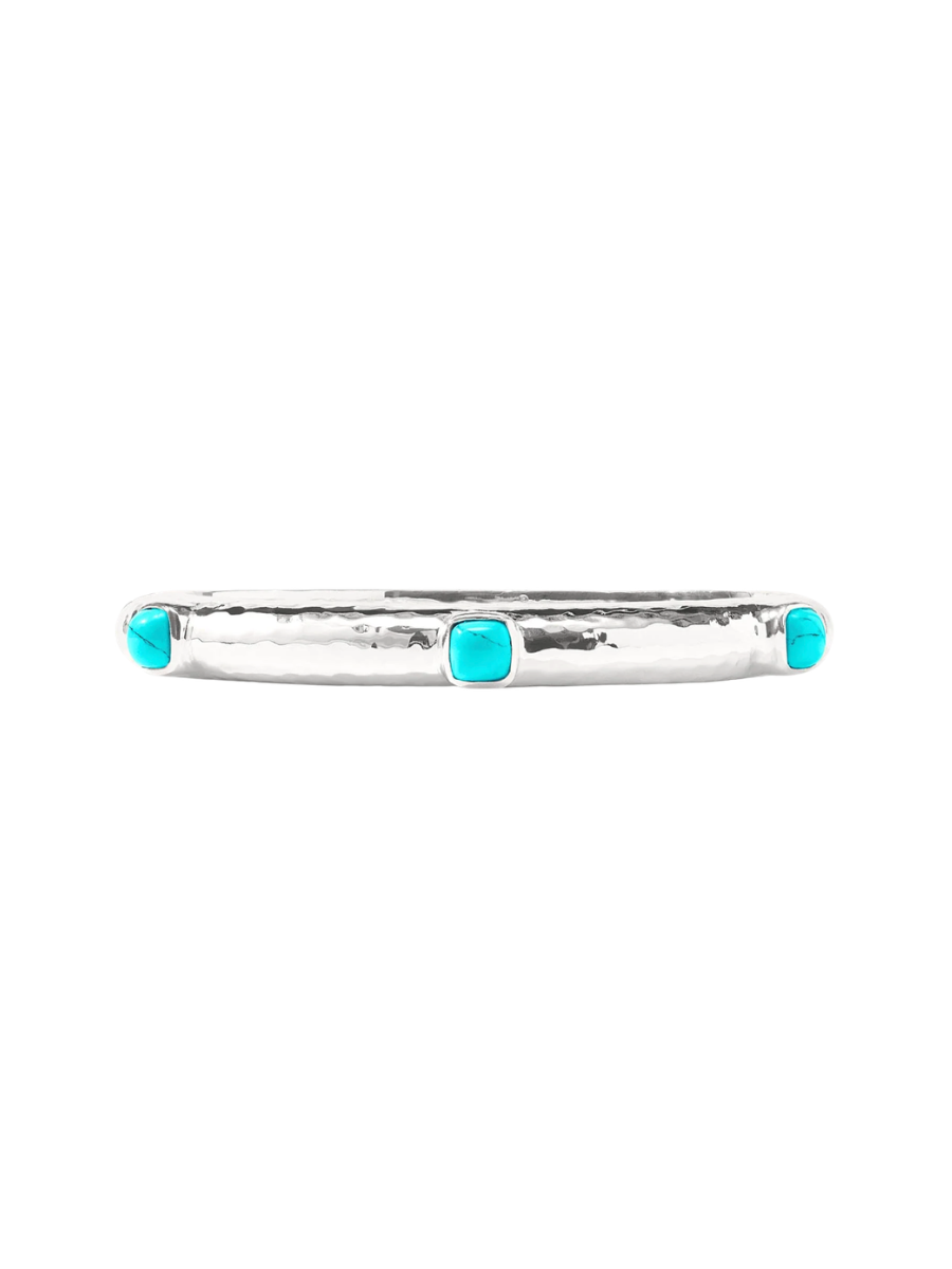 JULIE VOS | Cataline Stone Hinge Bangle - Turquoise Blue