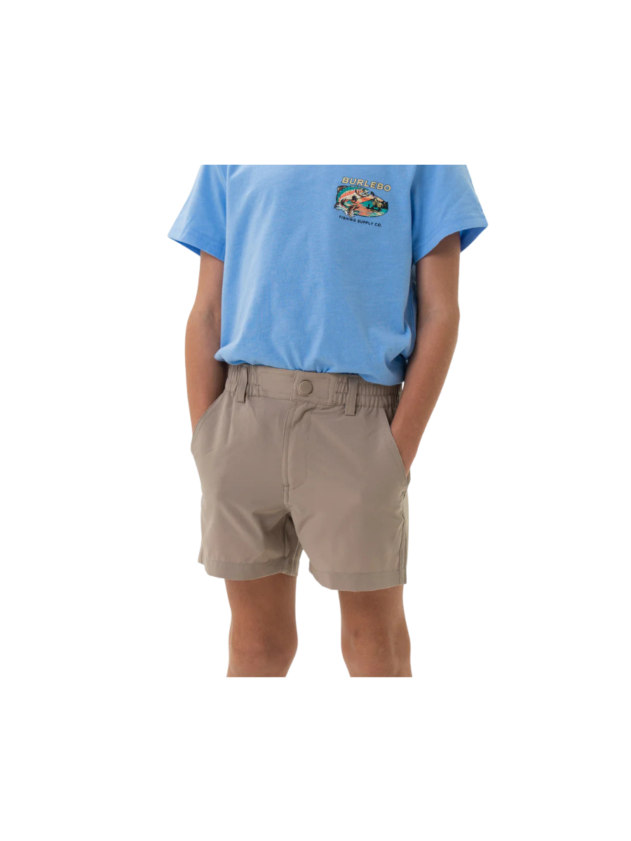 BURLEBO | Youth Everyday Short - Cobblestone Khaki - Duck Hunt Pocket
