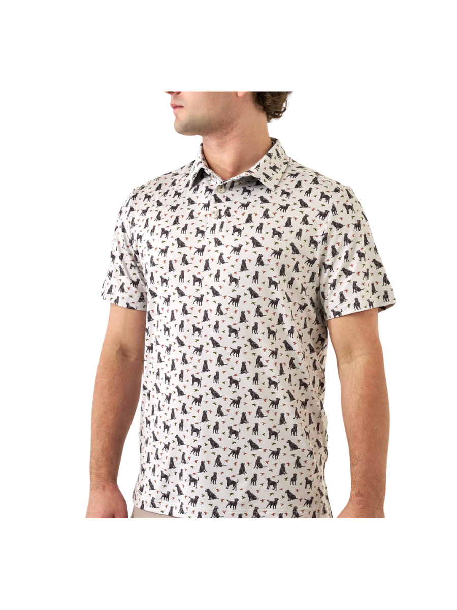 BURLEBO Performance Polo Ducks & Dogs mens outdoors jincy's tripp
