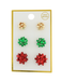 bow stud earrings gold green red womens girls gifts jincy's 