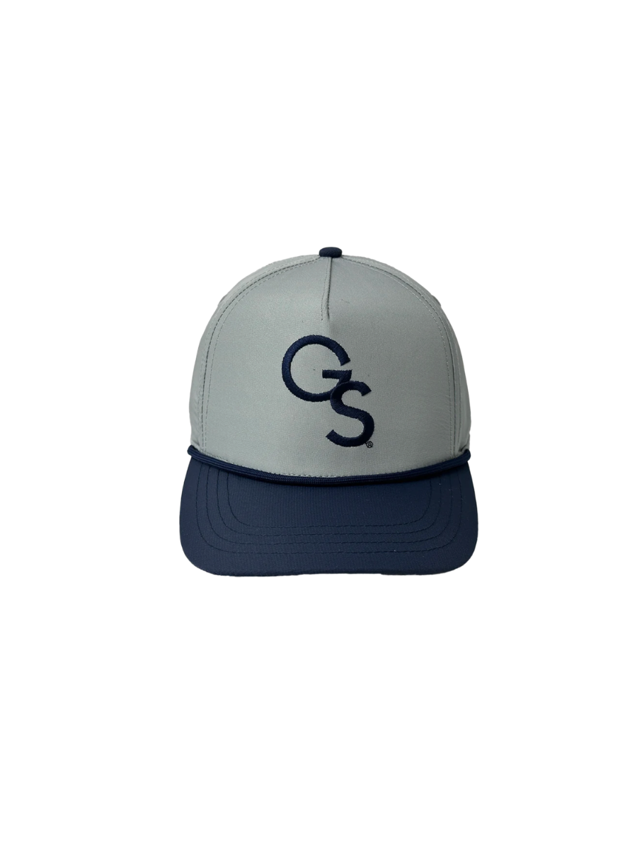 Peach State Pride | GS 5 Panel Performance Hat - Gray & Navy