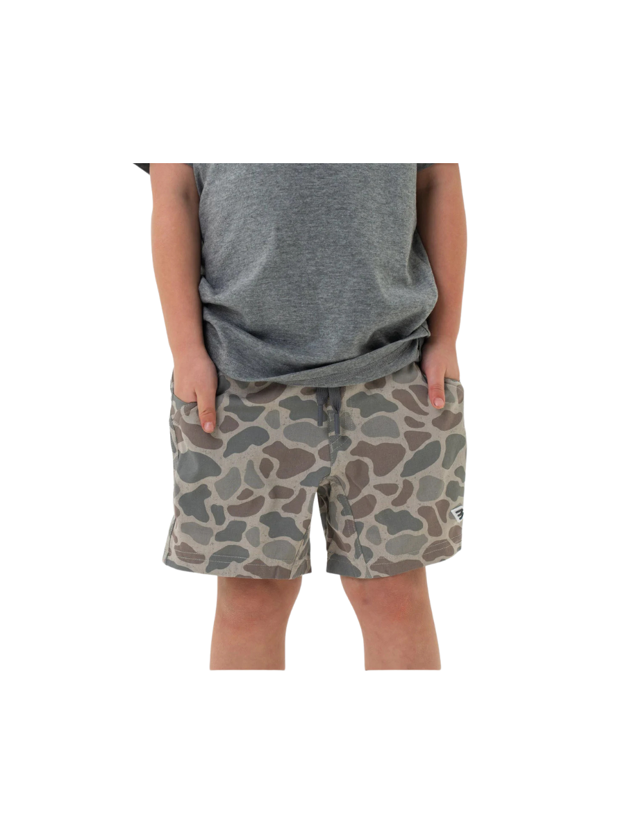 BURLEBO | Youth Everyday Short - Classic Deer Camo - Grey Pocket