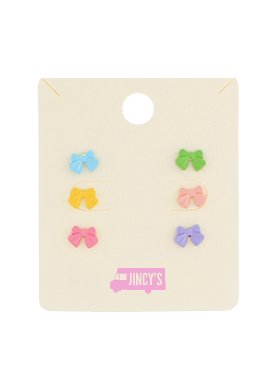 Bow Charm Earring Set