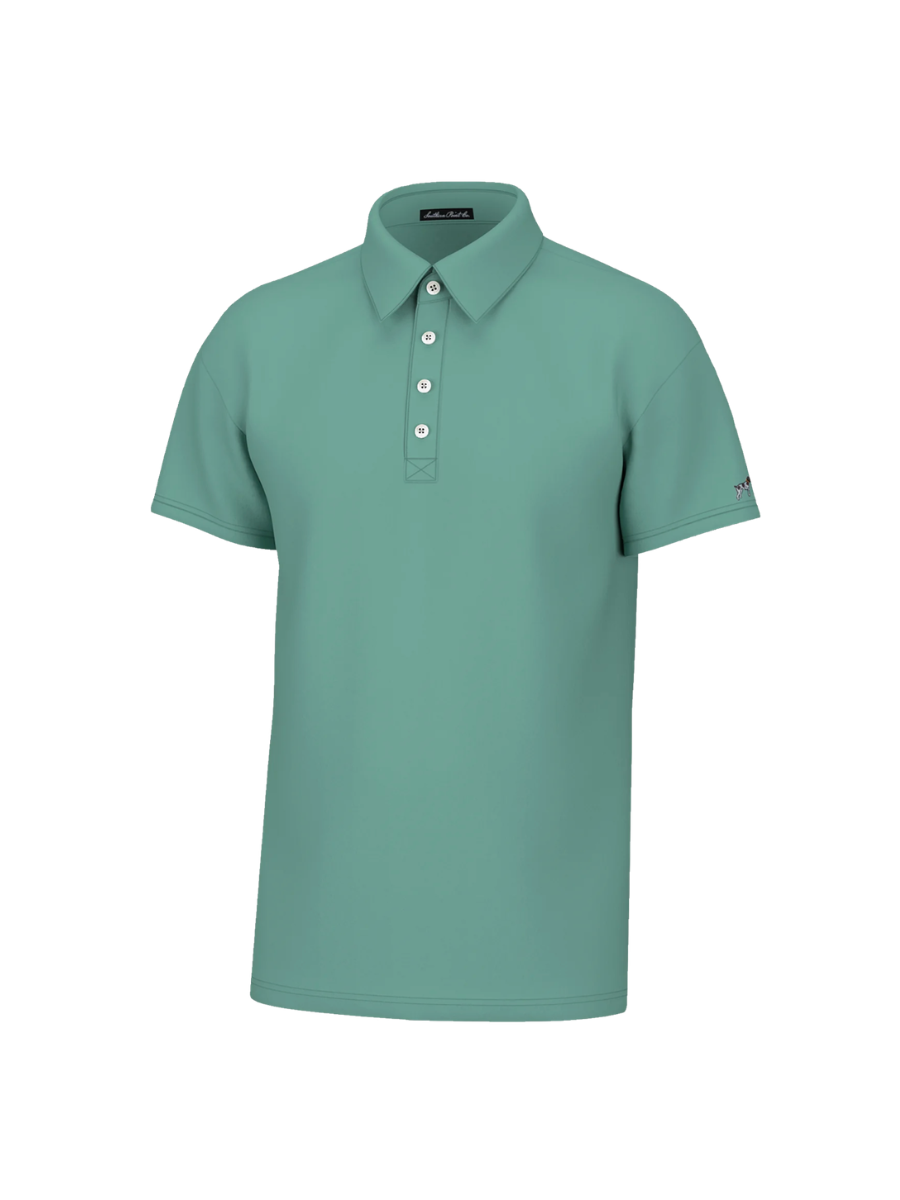 Southern Point Co | Charles 4 Button Pique Polo - Emerald Coast