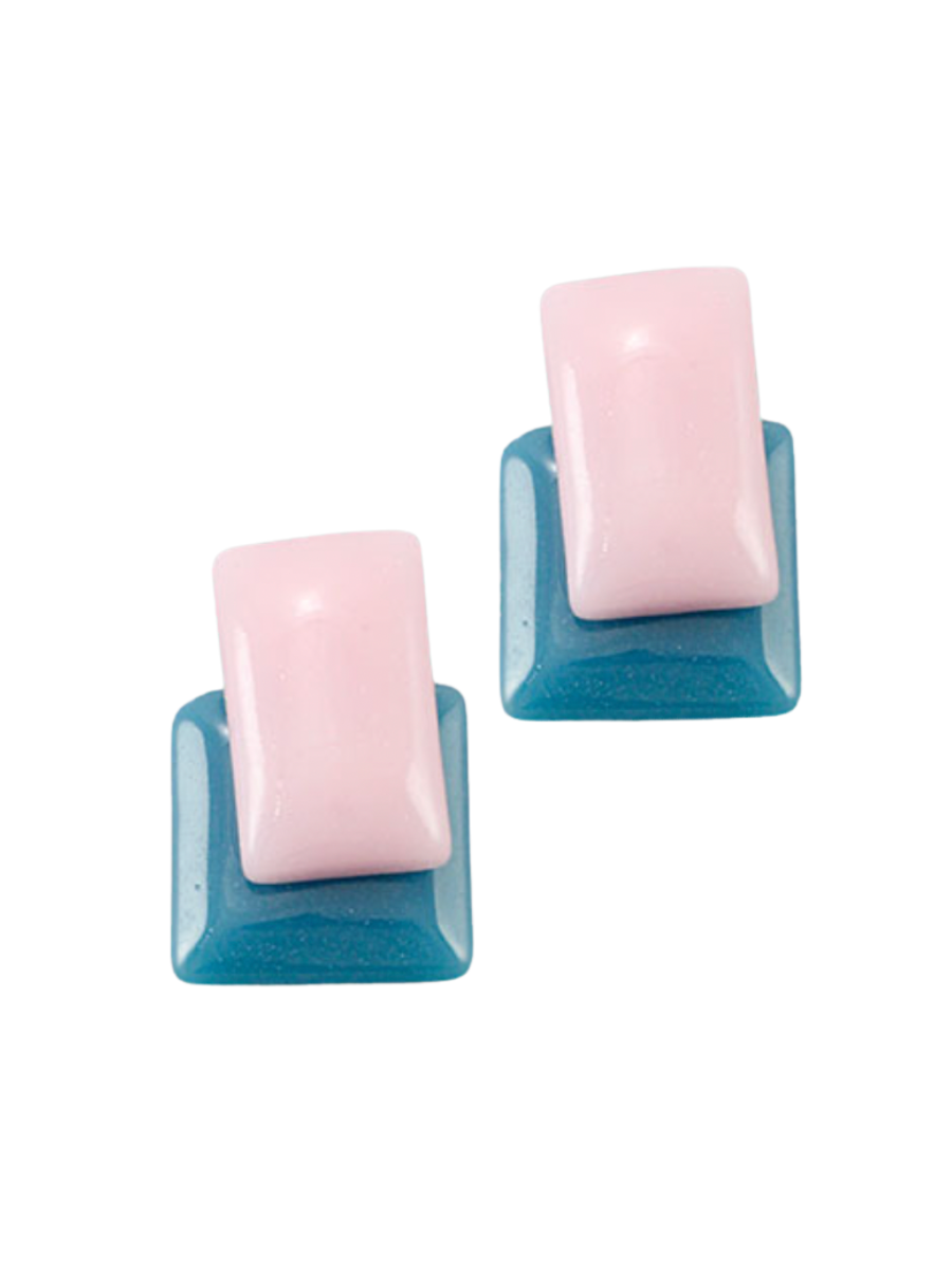 Charm & Chatter Earrings - Pink/Blue