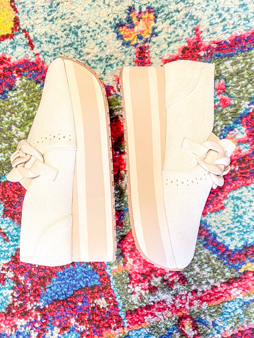 Making Rounds Loafers - Ivory Suede