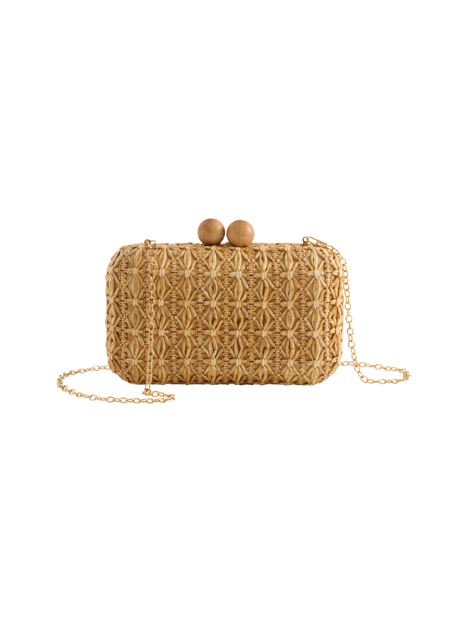 Sydney Minaudire Natural Shiraleah purse clutch removable strap womens boutique jincy's