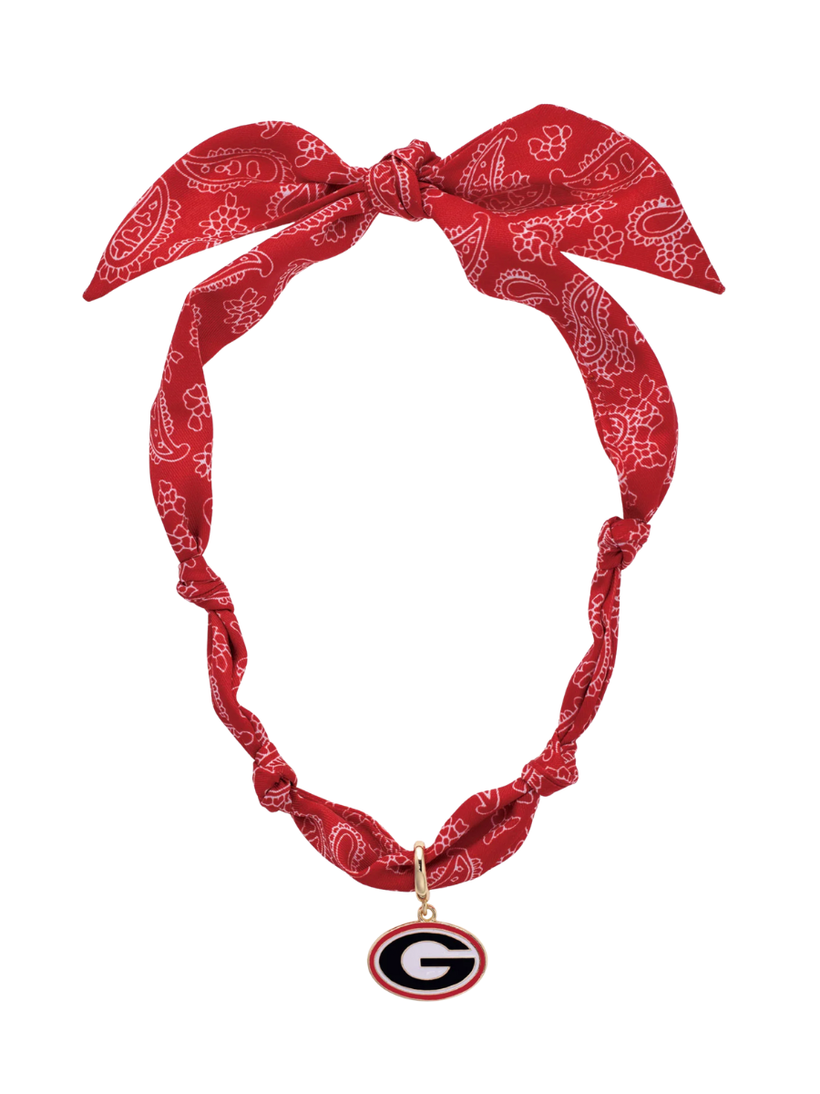 Georgia® Bulldogs Scarf Necklace womens boutique gameday jincy's