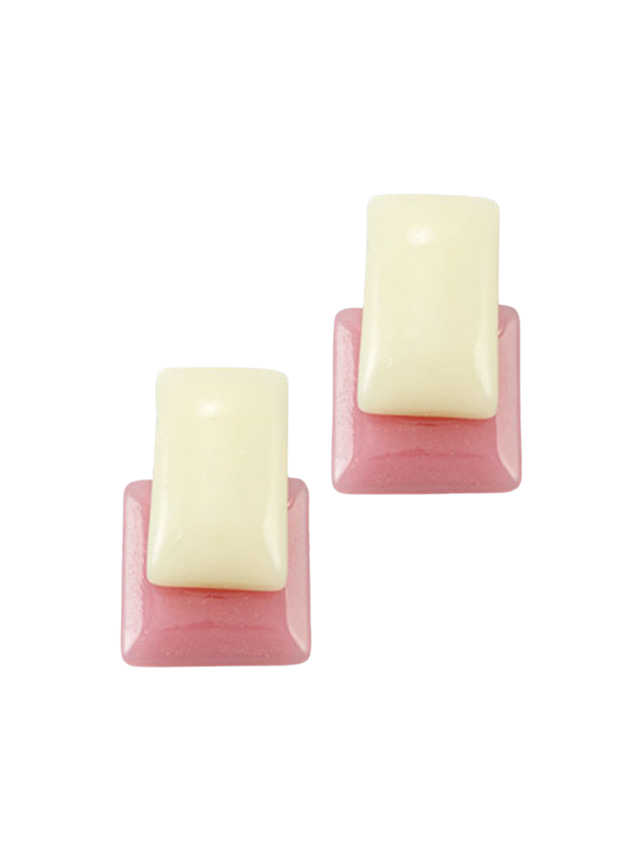 Charm & Chatter Earrings - Yellow/Pink