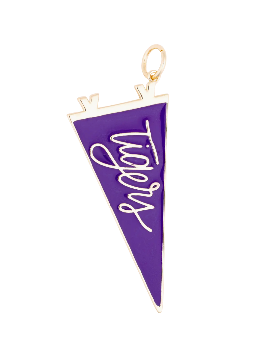Michelle McDowell Bag Charm LSU Tigers Flag purple gameday womens boutique jincy's