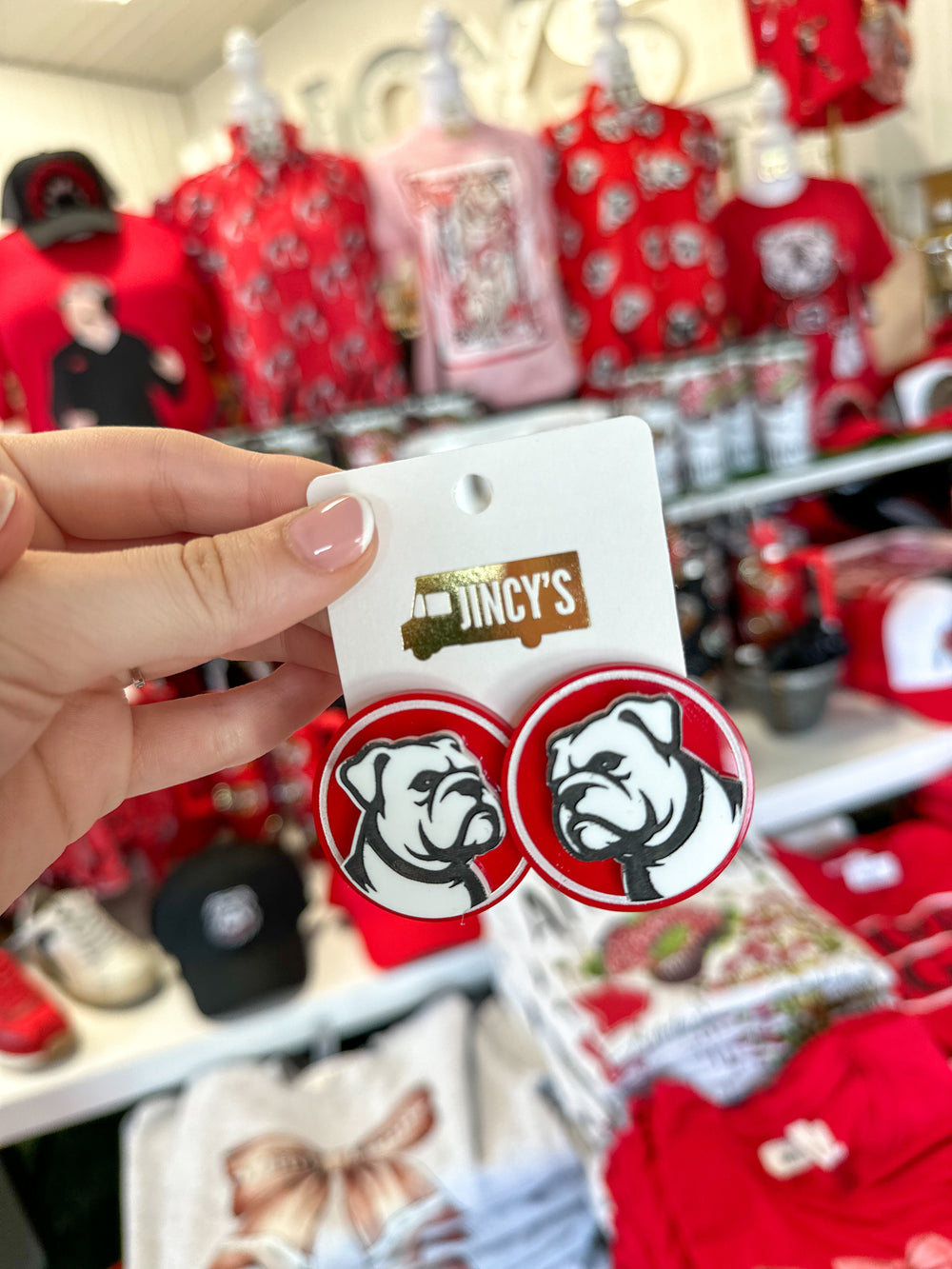 Dawg Logo Acrylic Earrings