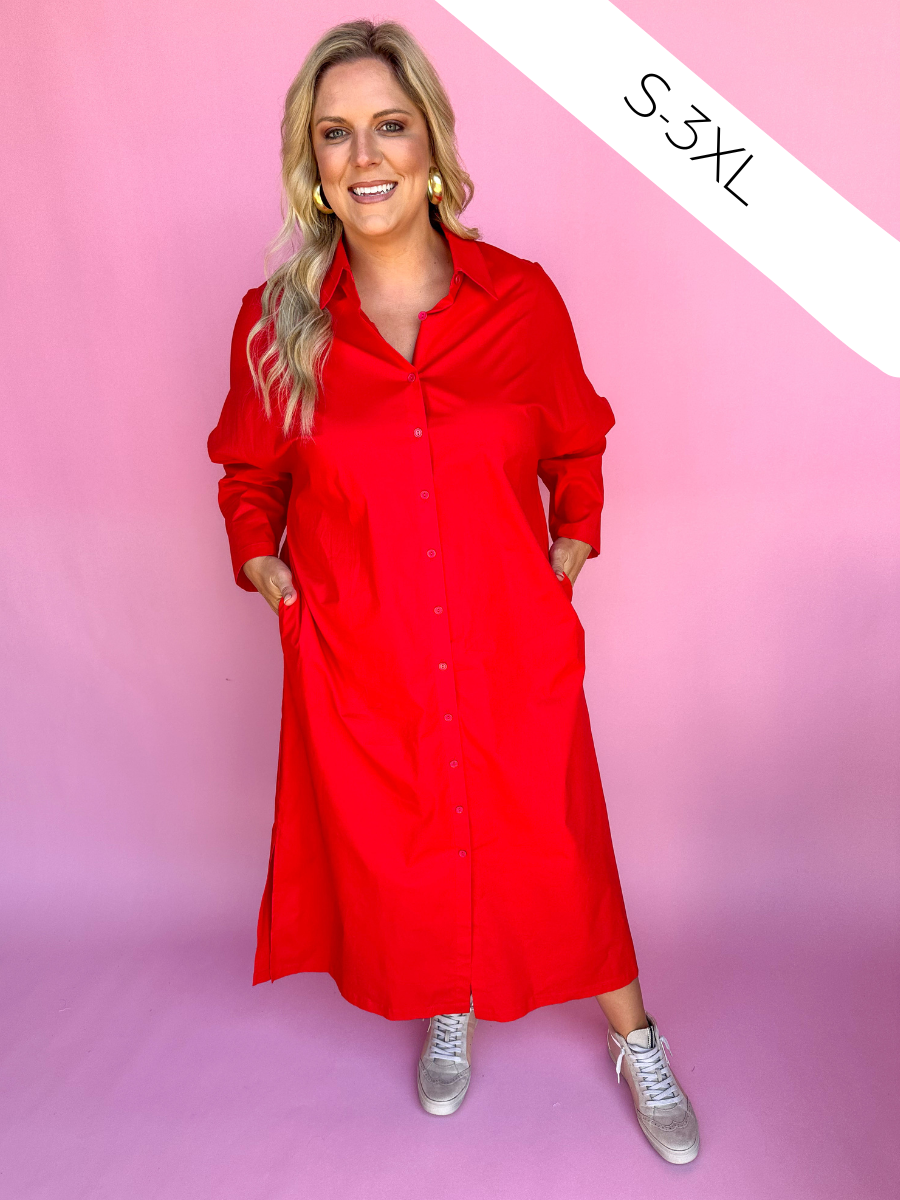 ADRIENNE | Regan Dress - Red