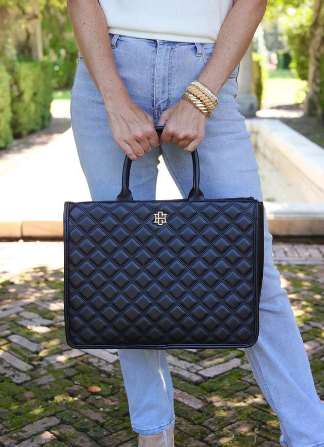 Caroline Hill | Niall Tote - Black Quilted DQ