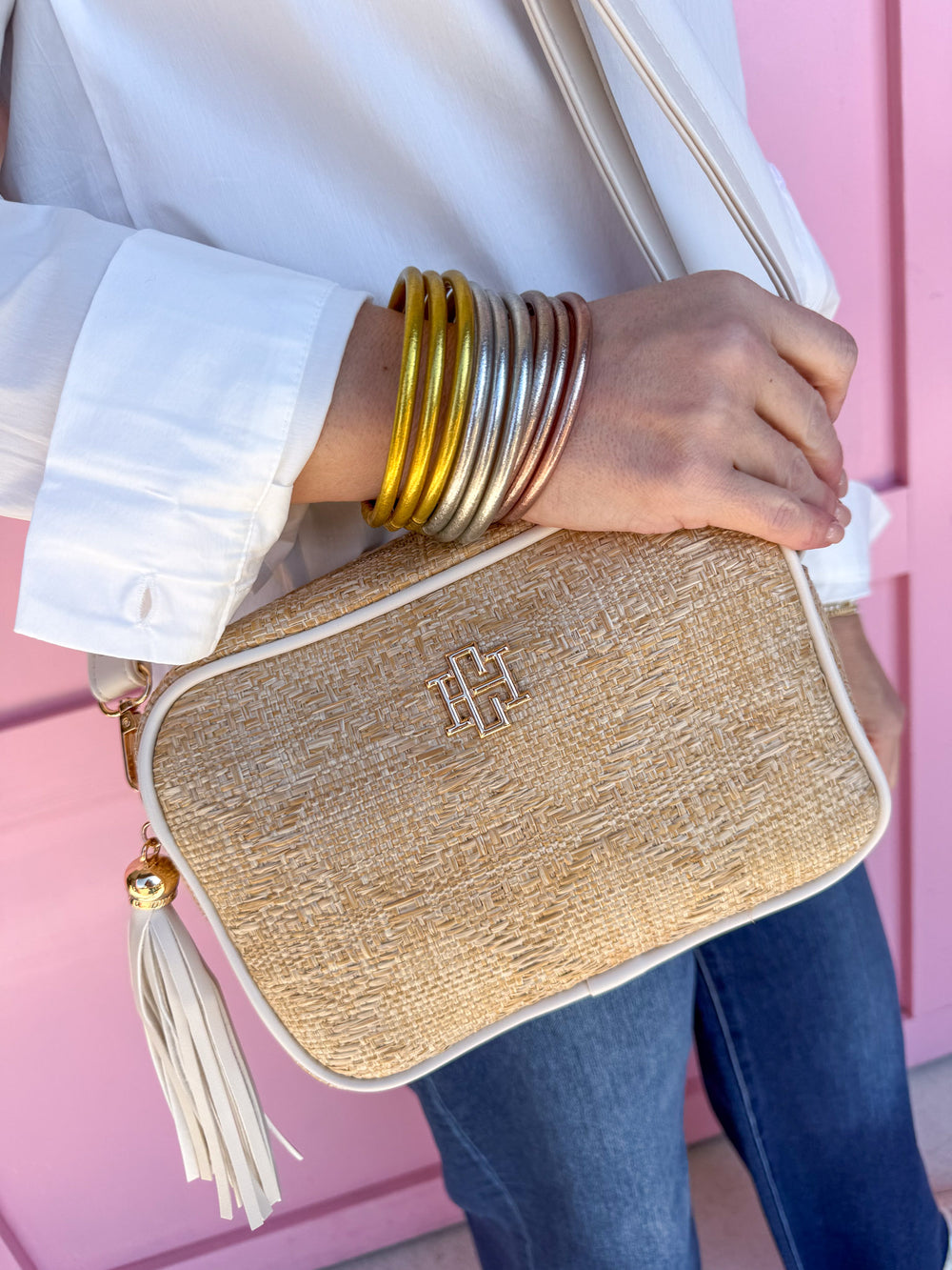 Caroline Hill | Margoe Crossbody - Natural Cream