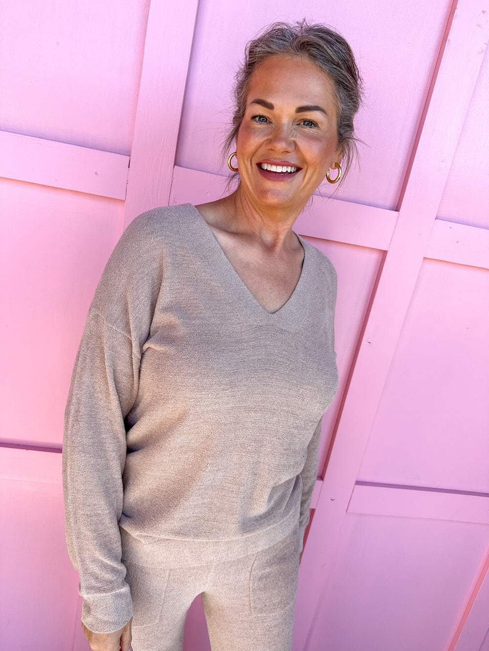 Barefoot Dreams | CozyChic Ultra Lite V Neck Pullover - Willow