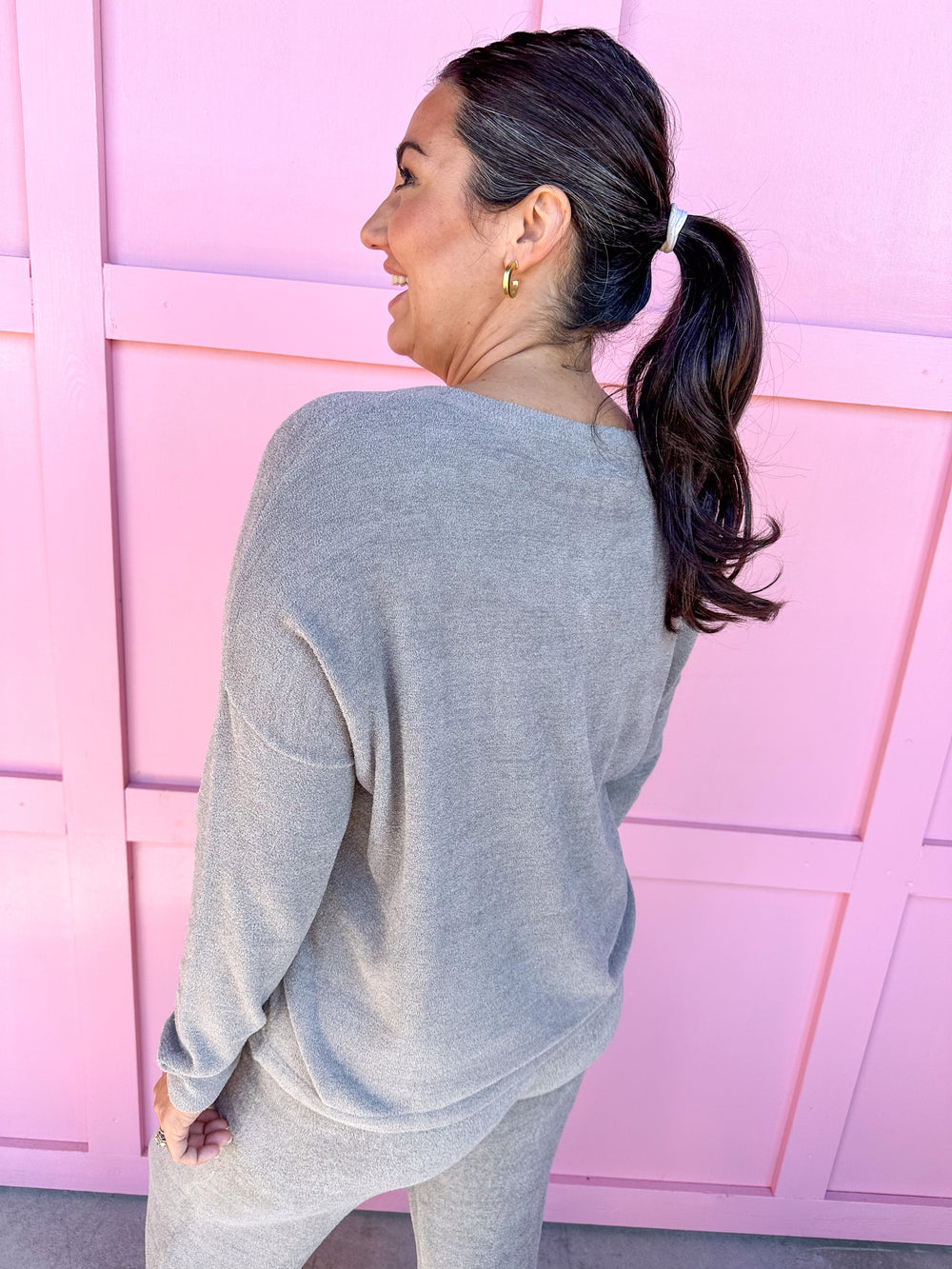 Barefoot Dreams | CozyChic Ultra Lite Slouchy Pullover - Dove Gray