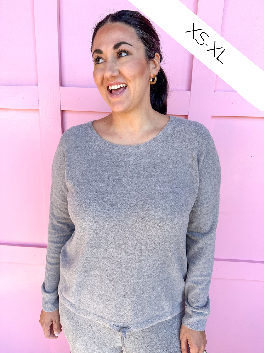 Barefoot Dreams | CozyChic Ultra Lite Slouchy Pullover - Dove Gray