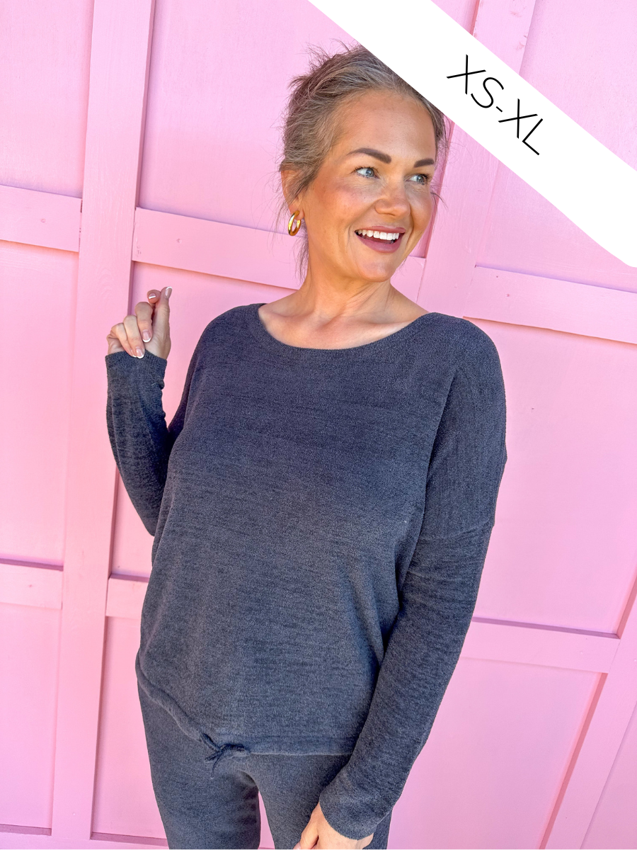 Barefoot Dreams | CozyChic UItra Lite Slouchy Pullover - Indigo