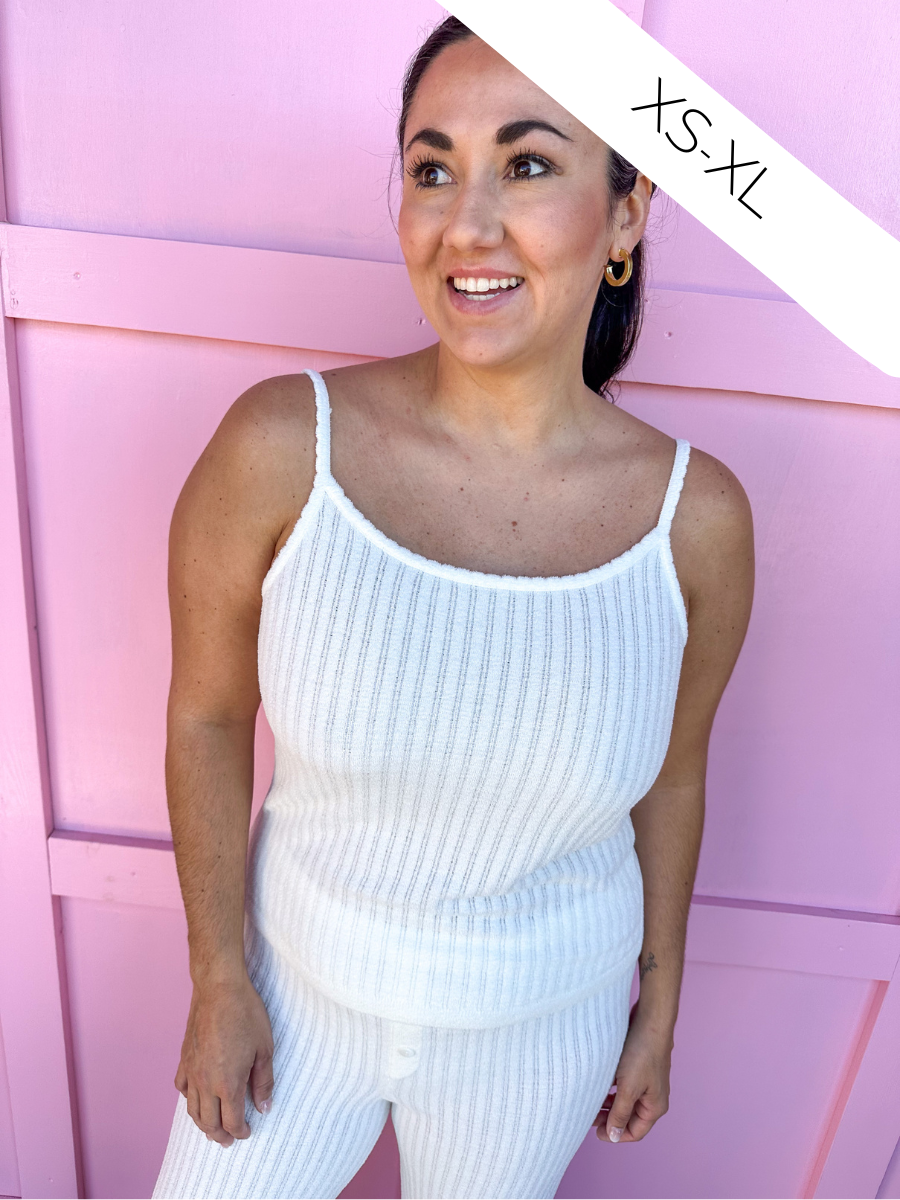 Barefoot Dreams | CozyChic Ultra Lite Ribbed Tank - Pearl