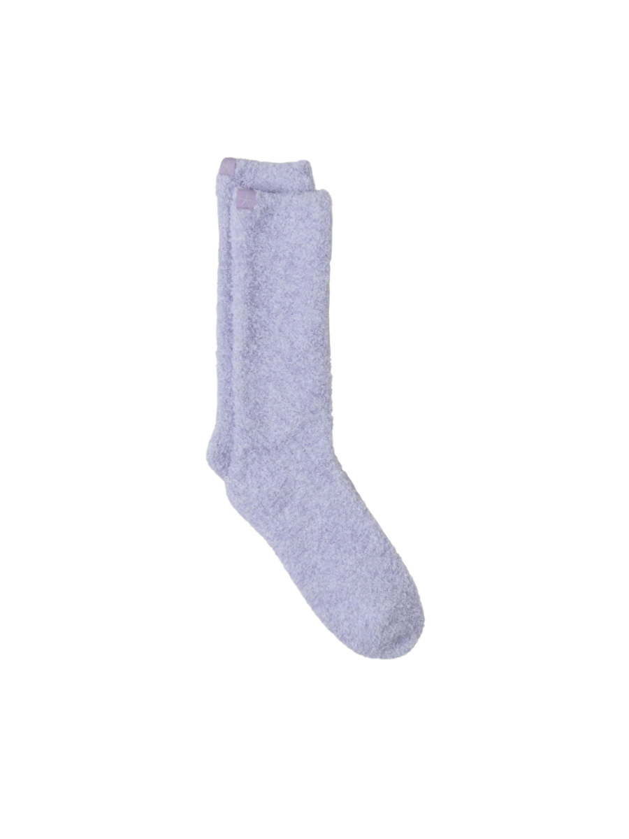 Barefoot Dreams | YOUTH CozyChic Heathered Sock - Lilac/White