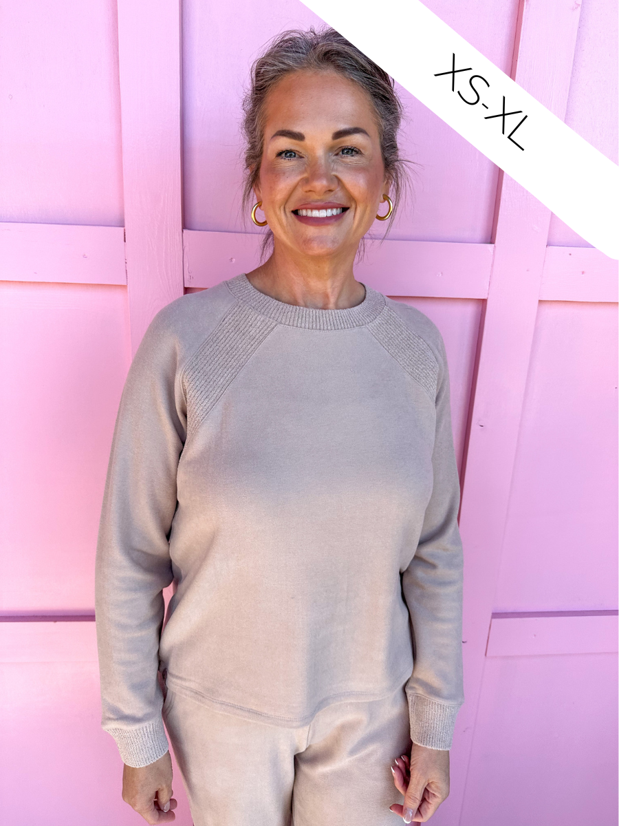 Barefoot Dreams | Malibu Collection Fleece Raglan - Willow