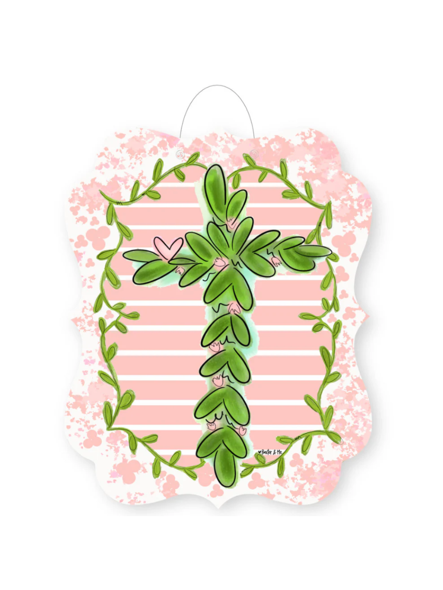 Baxter & Me | Pretty Pink Cross Door Hanger