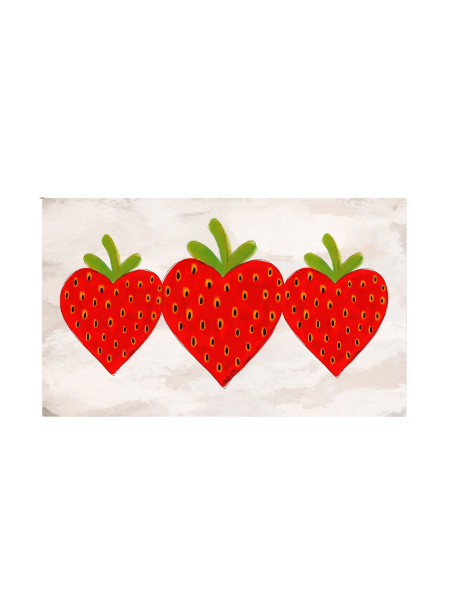 Baxter & Me | Strawberry Trio Rug Floor Mat