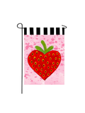 Baxter & Me | Strawberry Heart Garden Flag