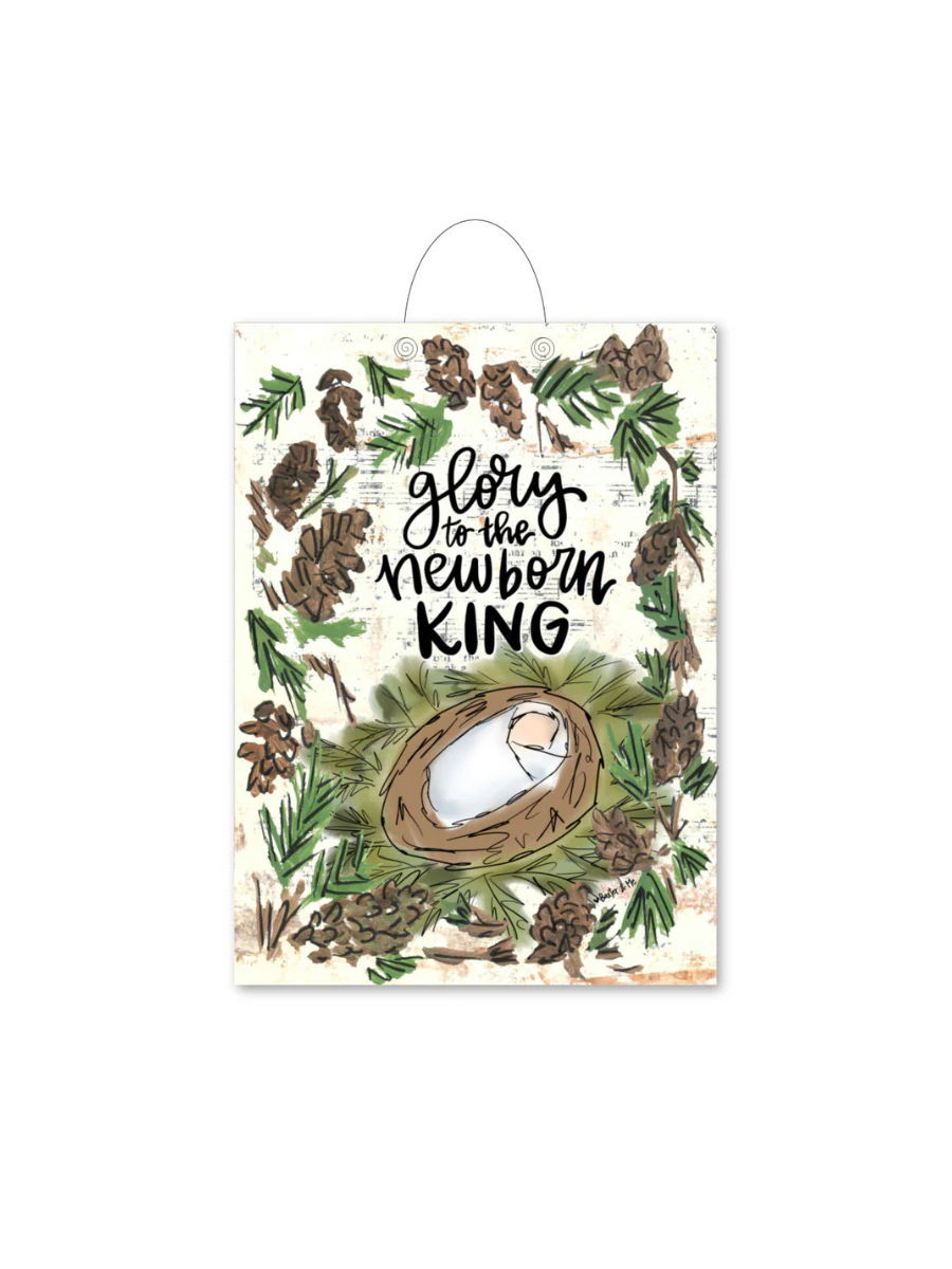 Baxter & Me | Glory To The Newborn King Door Hanger