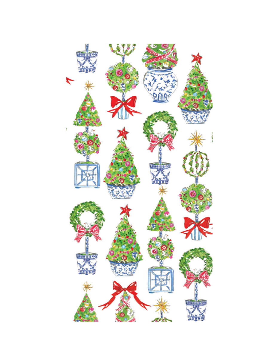 Bright Topiary Trees Guest Towel Christmas home decor gift jincy's