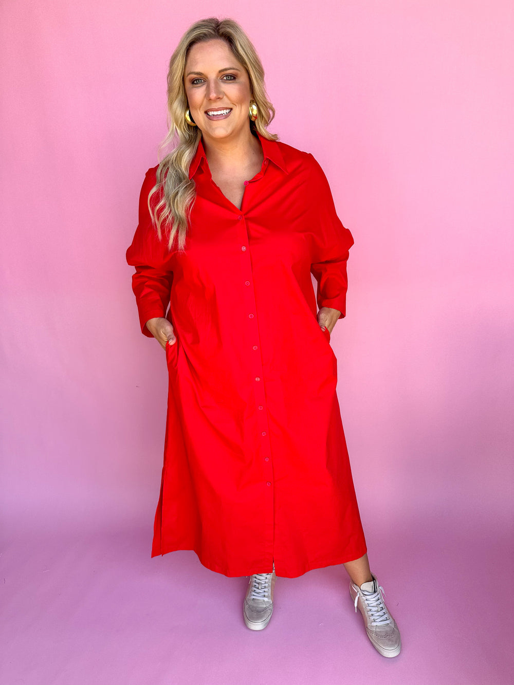 ADRIENNE | Regan Dress - Red