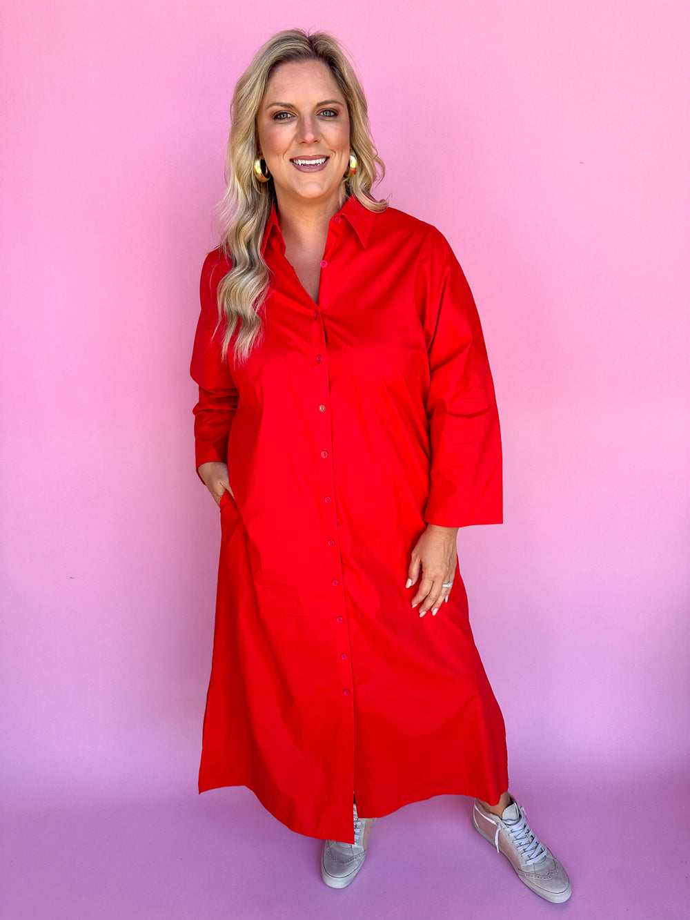 ADRIENNE | Regan Dress - Red