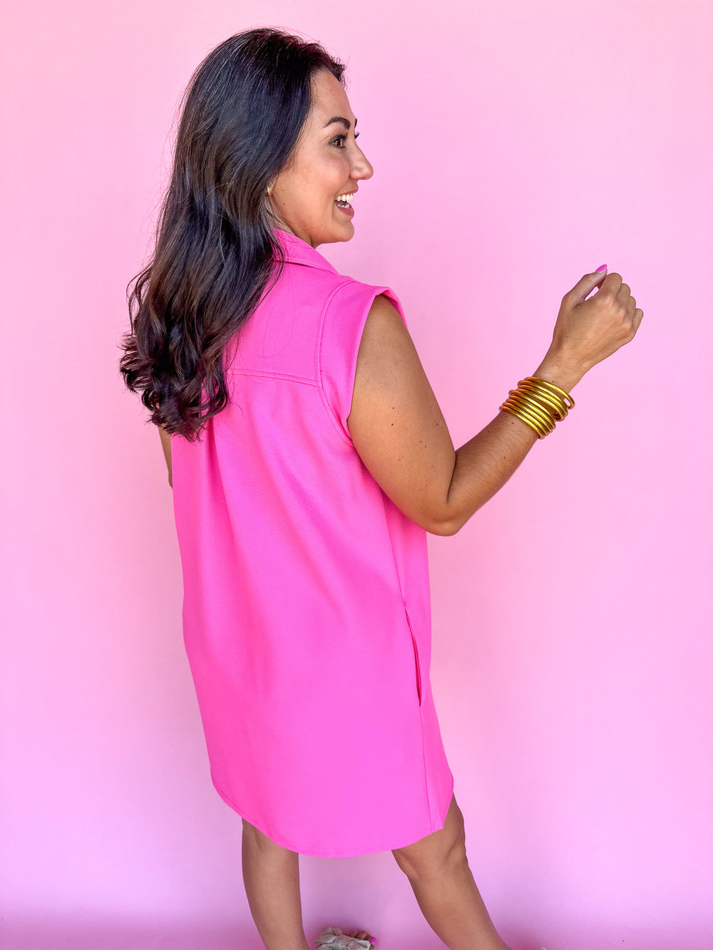 Carefree Confidence Dress - Hot Pink