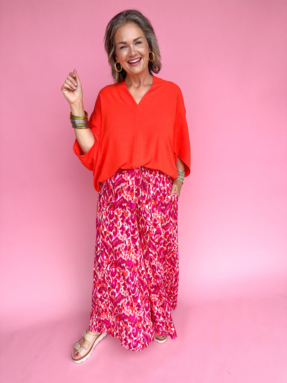 Seaside Sunset Pants - Magenta