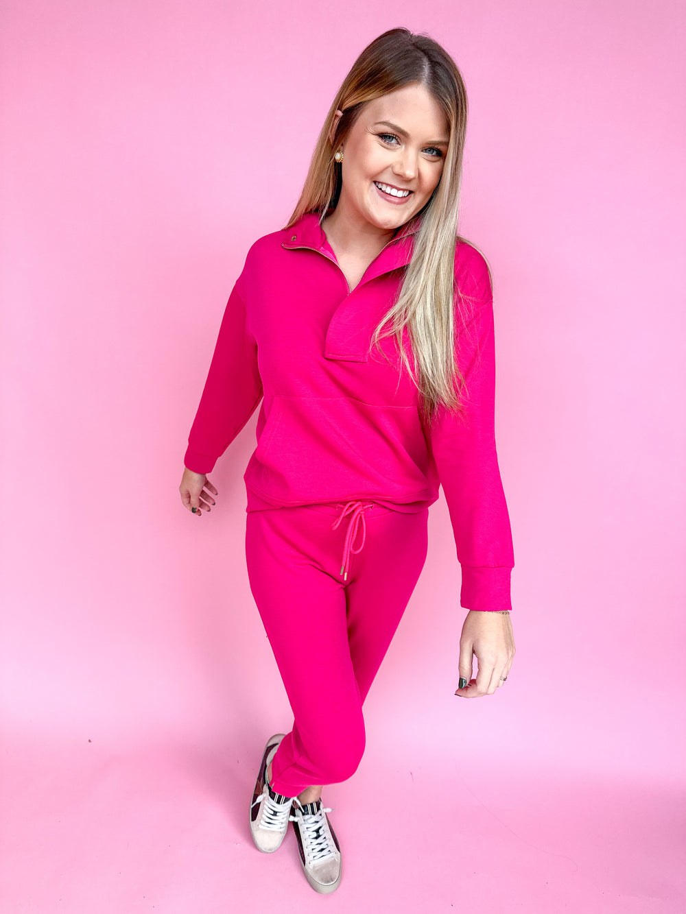 Mary Square | Carson Luxe Set - Hot Pink