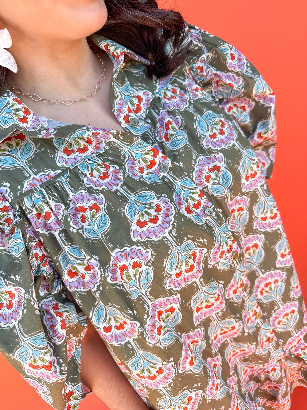 KARLIE | Vintage Floral Puff Sleeve Ruffle Dress