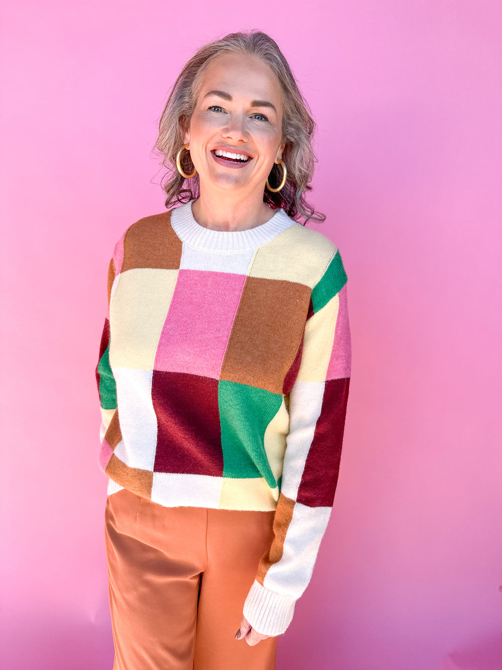 Crisp Looking Colorblock Sweater