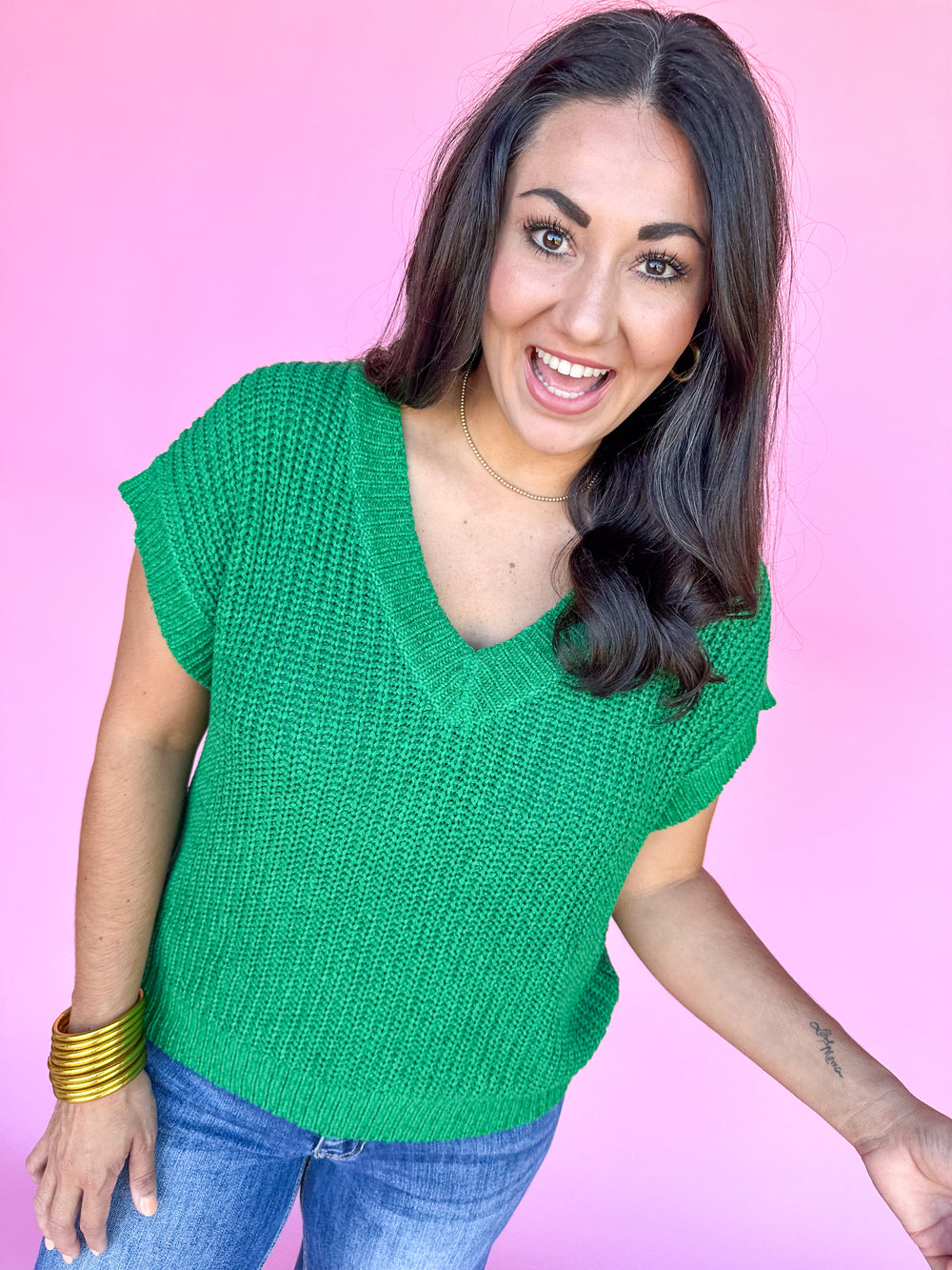 Carefree Delights Top - Green