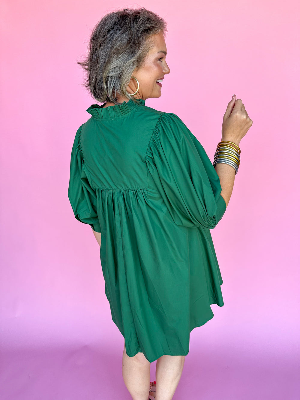 Bayside Bliss Dress - Hunter Green