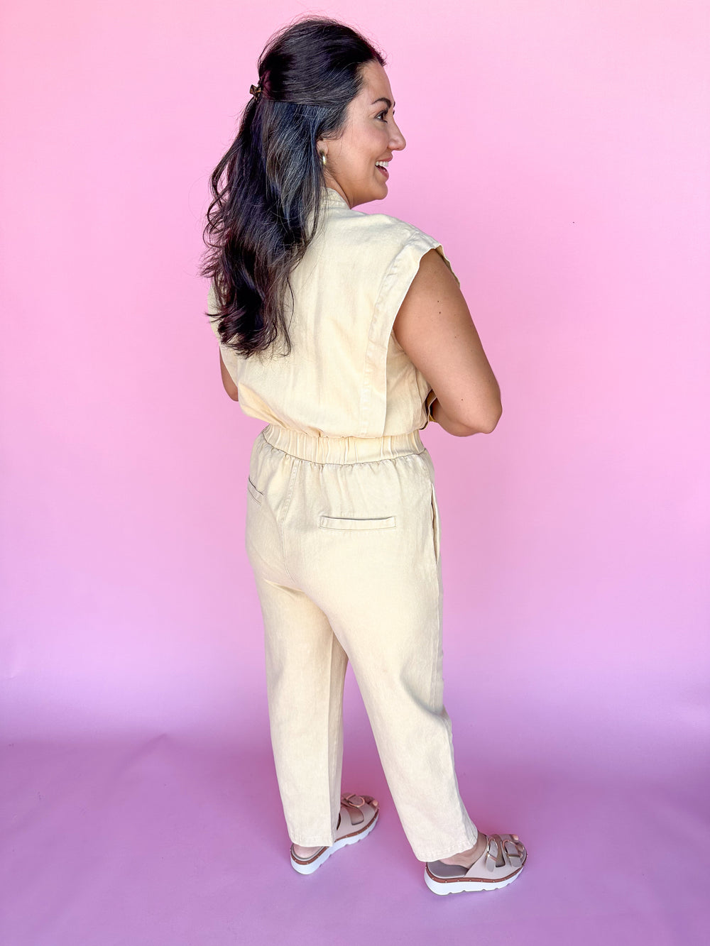 Happy Harmony Jumpsuit - Taupe