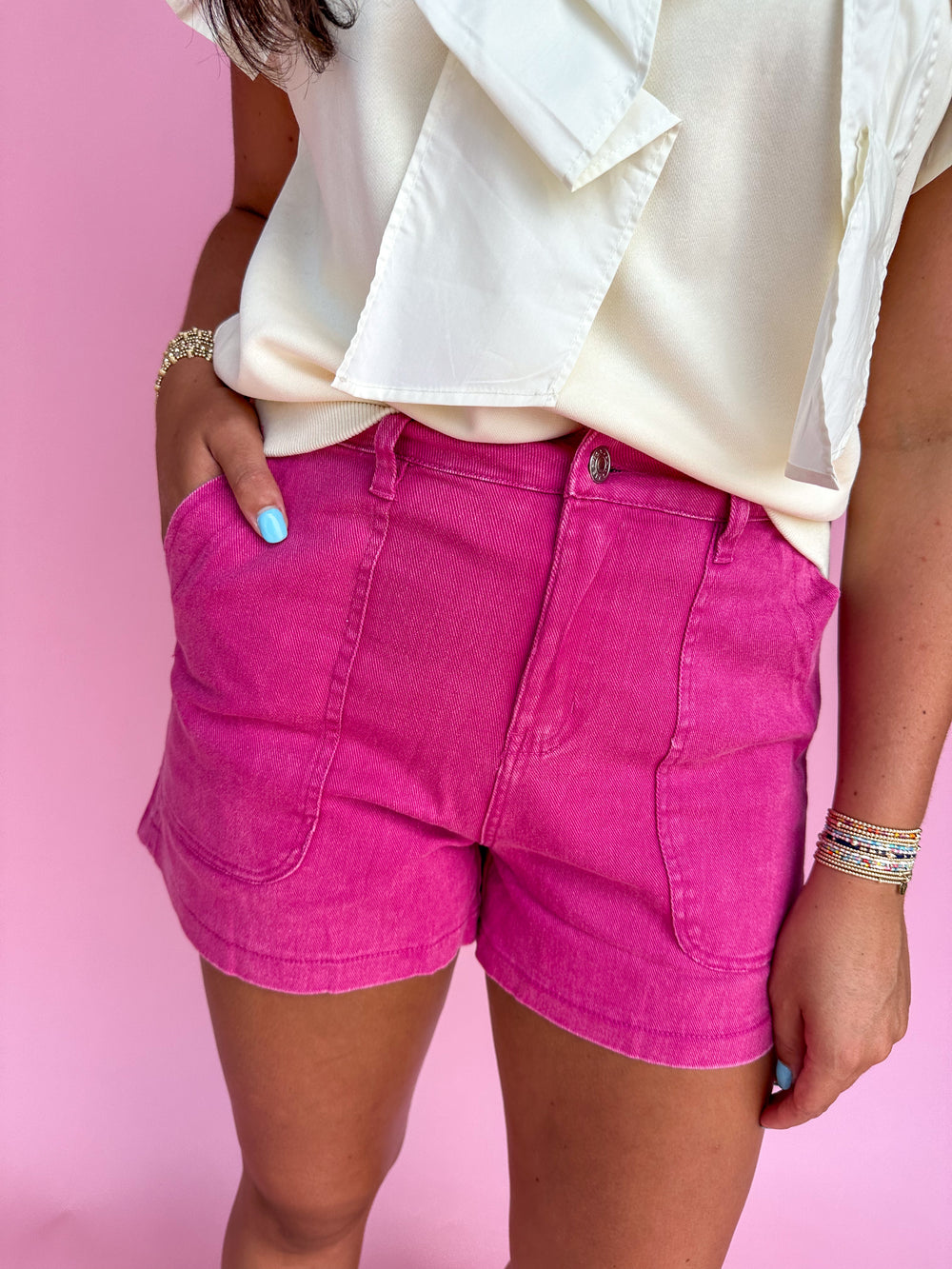 Sense Of Style Shorts - Fuchsia