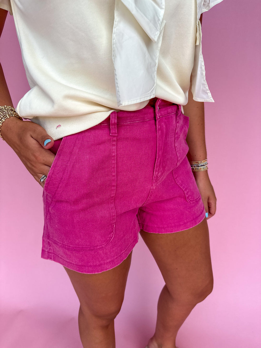 Sense Of Style Shorts - Fuchsia