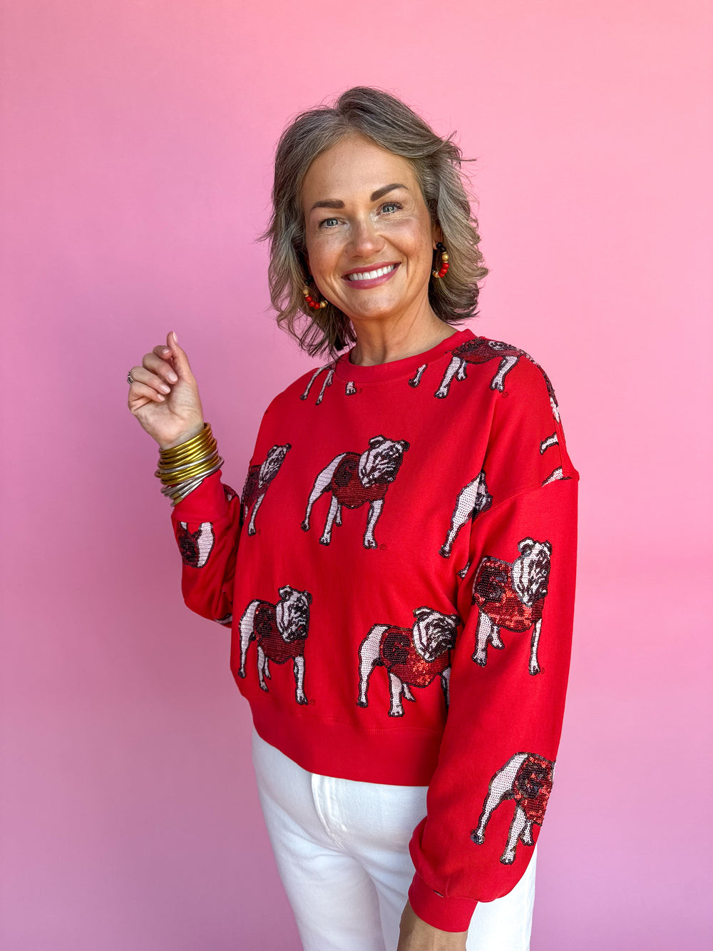 Stewart Simmons | Sequin Georgia Bulldog Sweatshirt