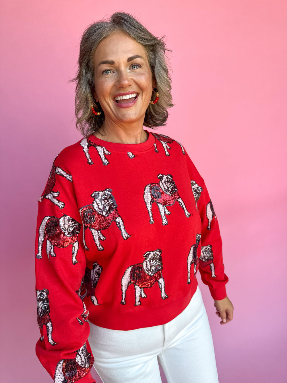 Stewart Simmons | Sequin Georgia Bulldog Sweatshirt